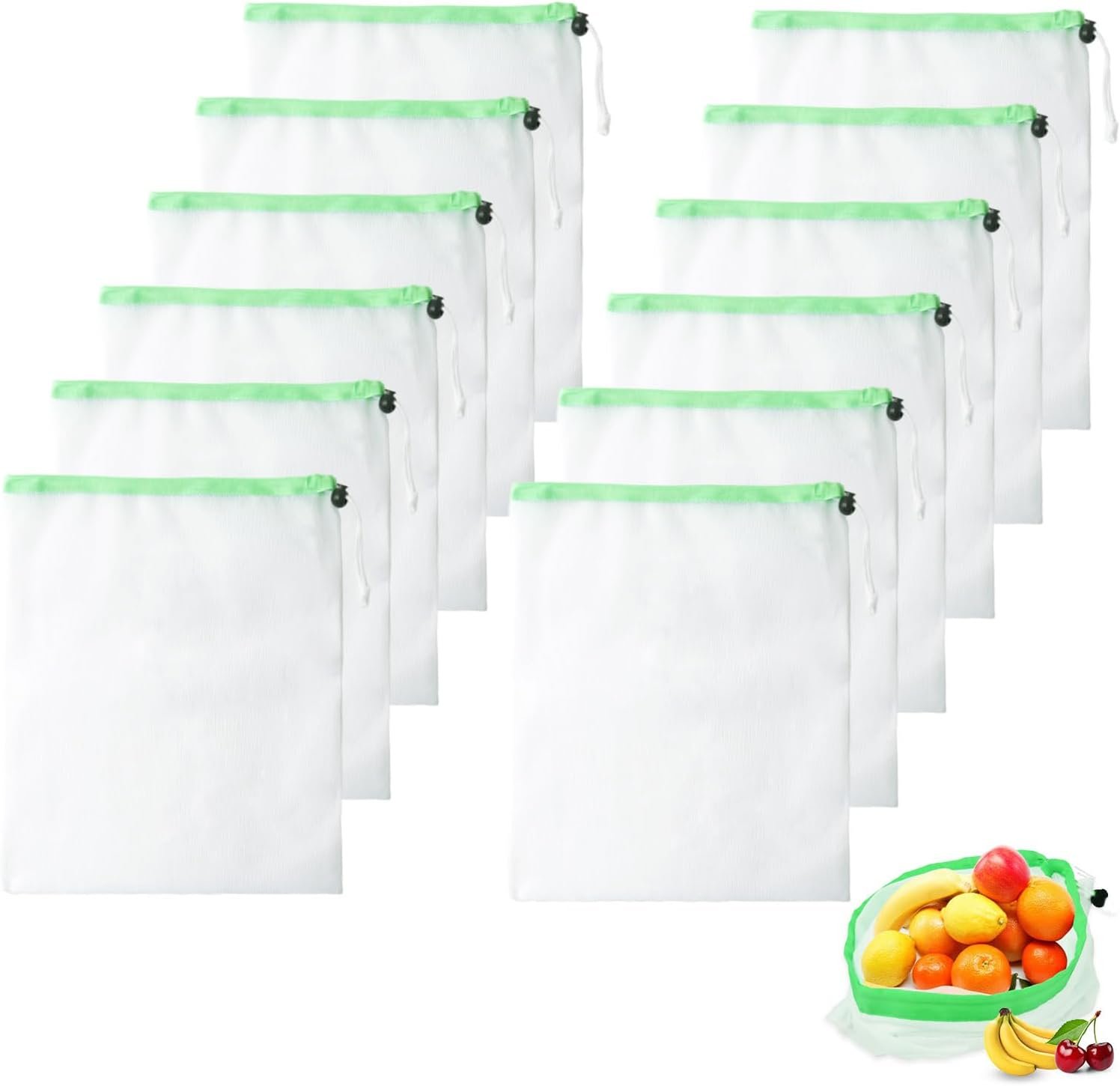 Bolsas de malla QINGYIWL para frutas y verduras