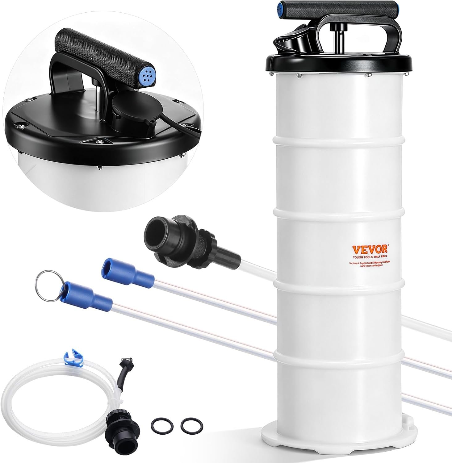 Extractor manual VEVOR de fluidos con depósito de 6,5 L