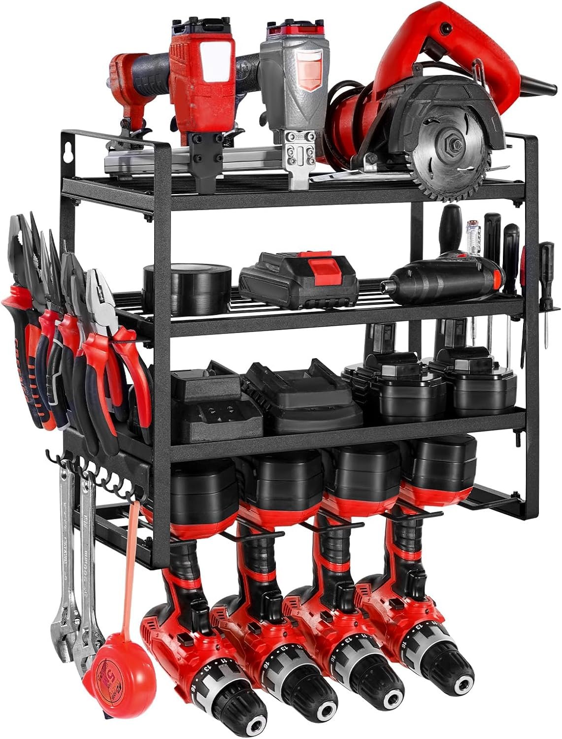 Organizador de pared VEVOR con estantes y soportes para taladros