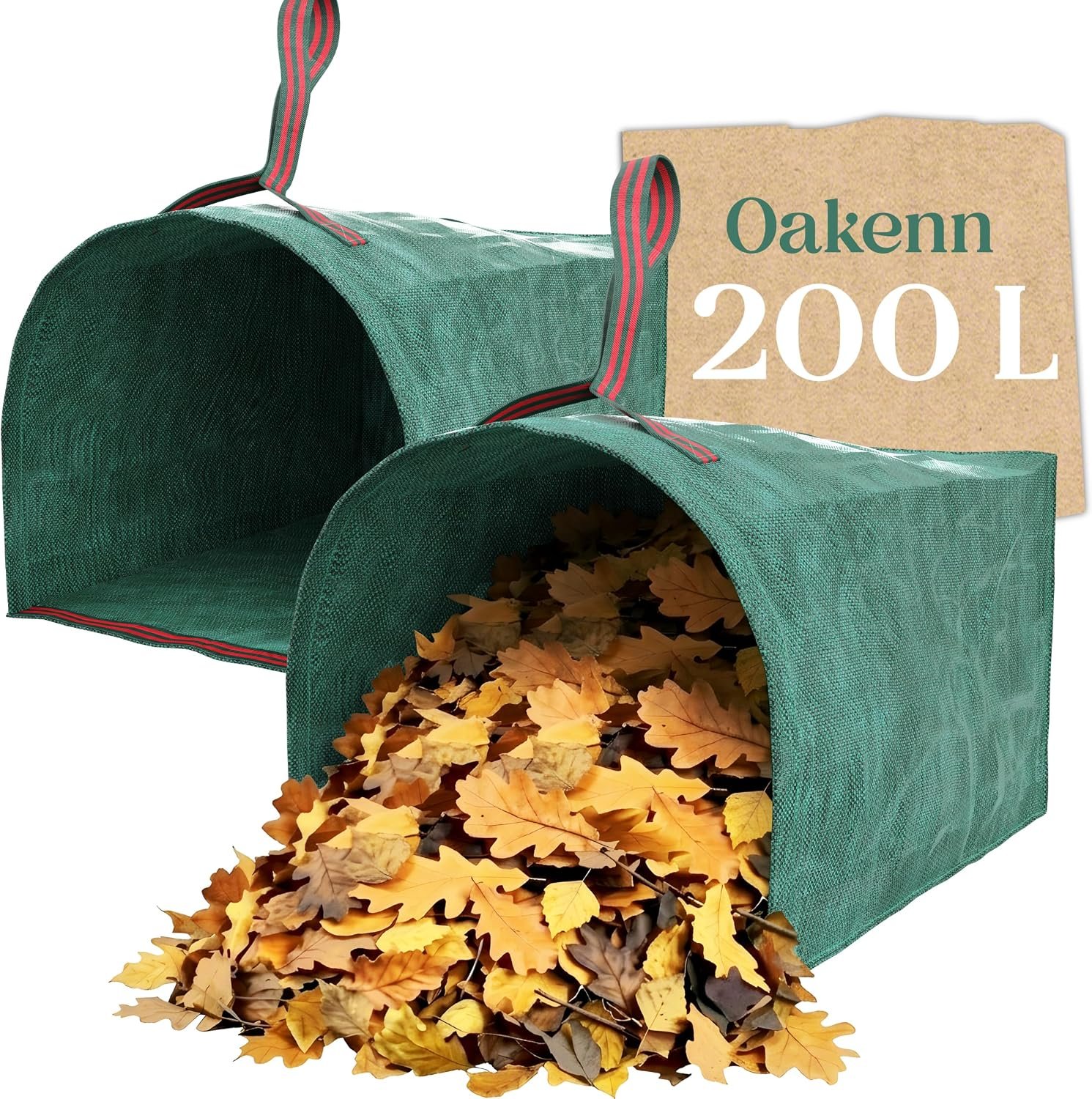 Dos sacos de jardín Oakenn para recoger hojas y restos verdes