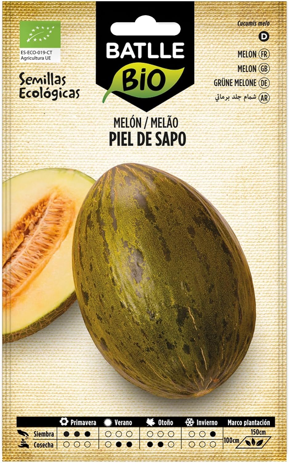 Sobre de semillas ecológicas Batlle de melón Piel de Sapo