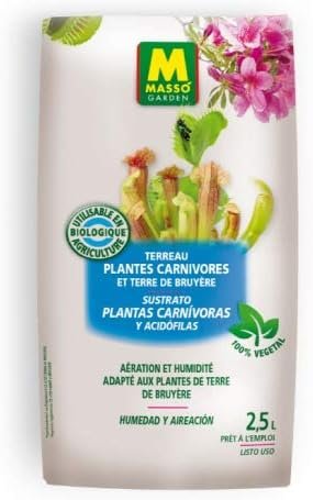 Envase MASSO de sustrato para plantas carnívoras